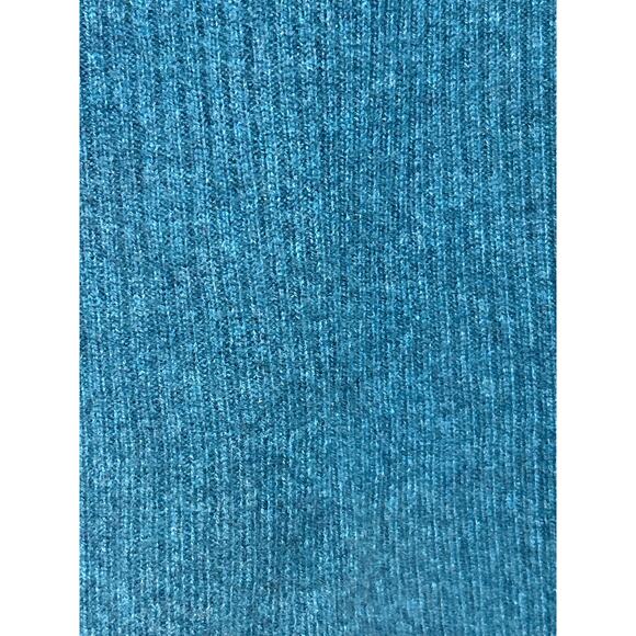 Halston Cashmere Shell XL Teal High Neck Sleeveless Tank Sweater 2 Ply - Picture 2 of 6